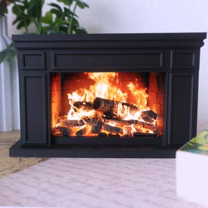 Portable Fireplace Phone Stand Holder: Cozy Home Decor