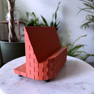 Unique tablet holder - iPad stand - Tablet stand for large tablet - Cool modern design - office organization - desk accessory image 4