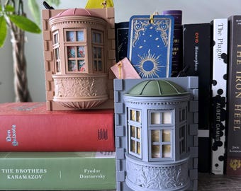 Oriel window Bookmark Holder - bookshelf library accessory and decor - unique bookmark container-  desk Organizer and Pen Holder