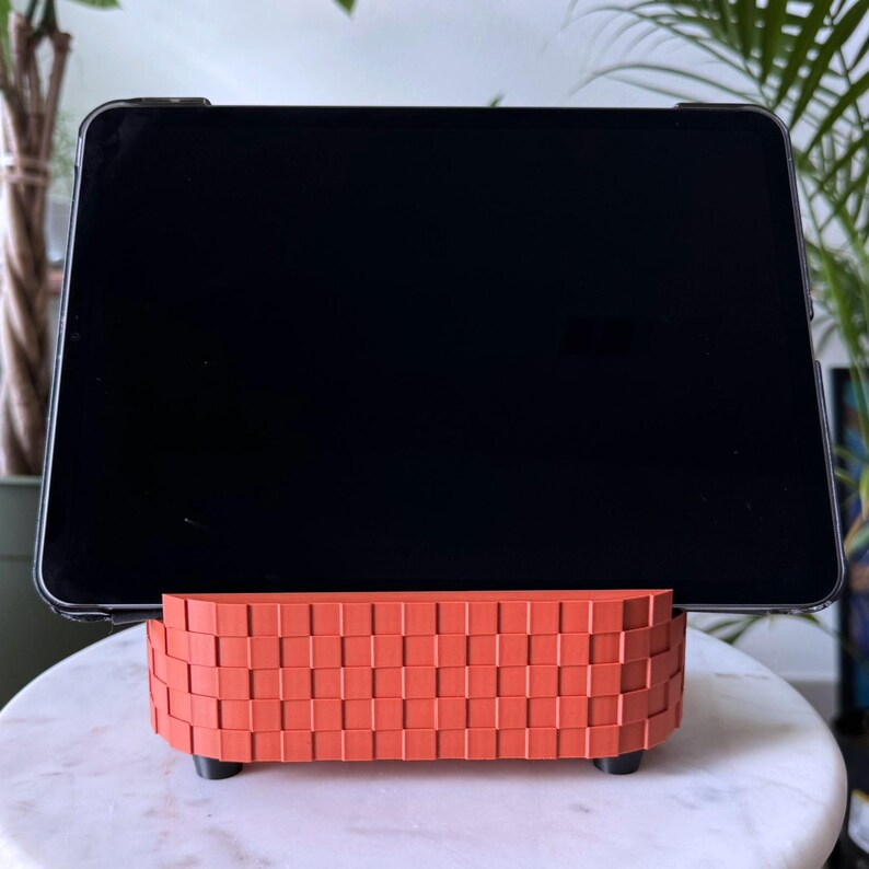 Unique tablet holder - iPad stand - Tablet stand for large tablet - Cool modern design - office organization - desk accessory image 6