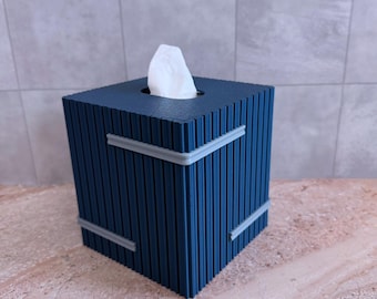 Ribbed Tissue Box Cover – Midcentury Modern Home Decor Holder