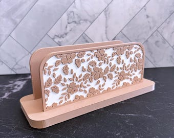 Flower Pattern Letter holder - Mail organizer and paper holder rack