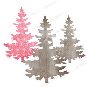 Pink Christmas, Pastel Christmas Trees, Christmas PNG for Shirts, Sublimation Designs for Shirts, Pink Christmas Tree, Digital Design