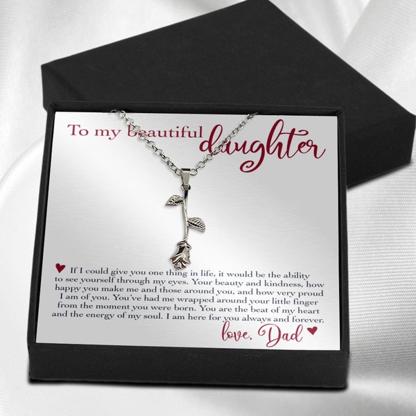 Digital Download, Jewelry Message Card - To My Daughter from Dad- Print on Demand, ShineOn, GearBubble Jewelry Message Card Design, 3x3"