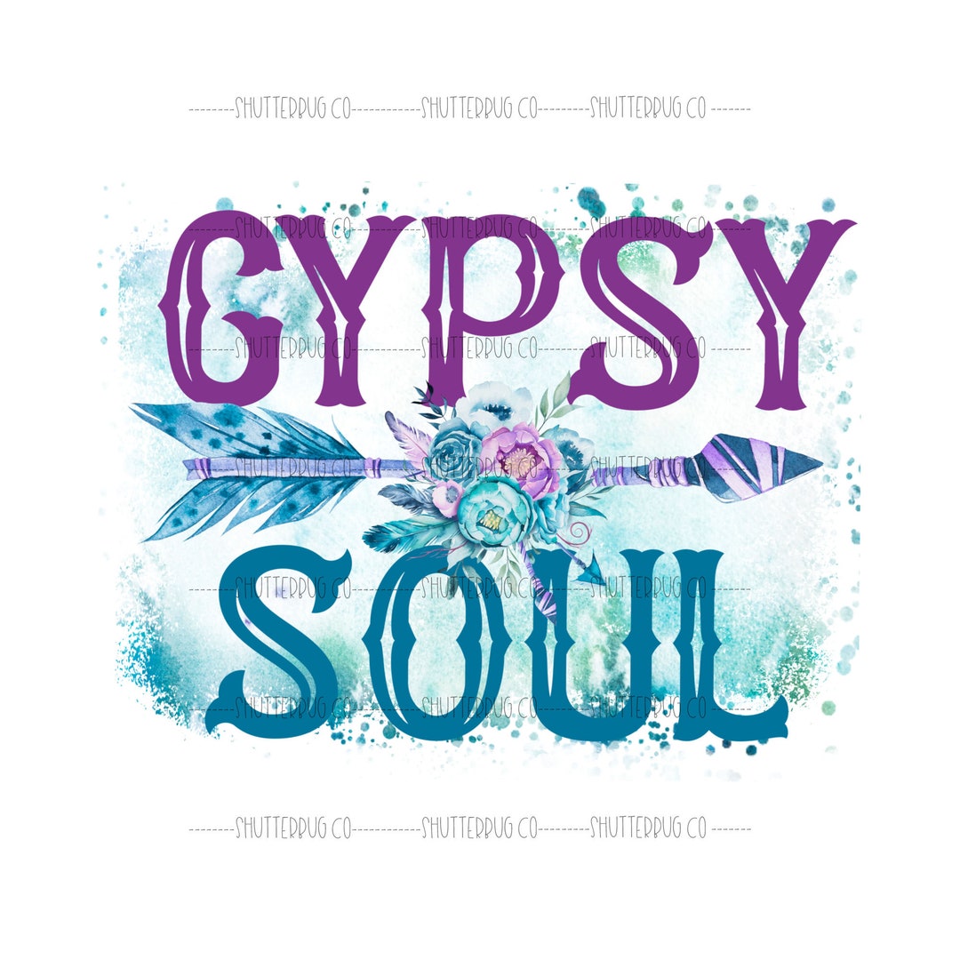 Gypsy Soul BOHO PNG File Word Art Printable Art Digital Etsy Canada