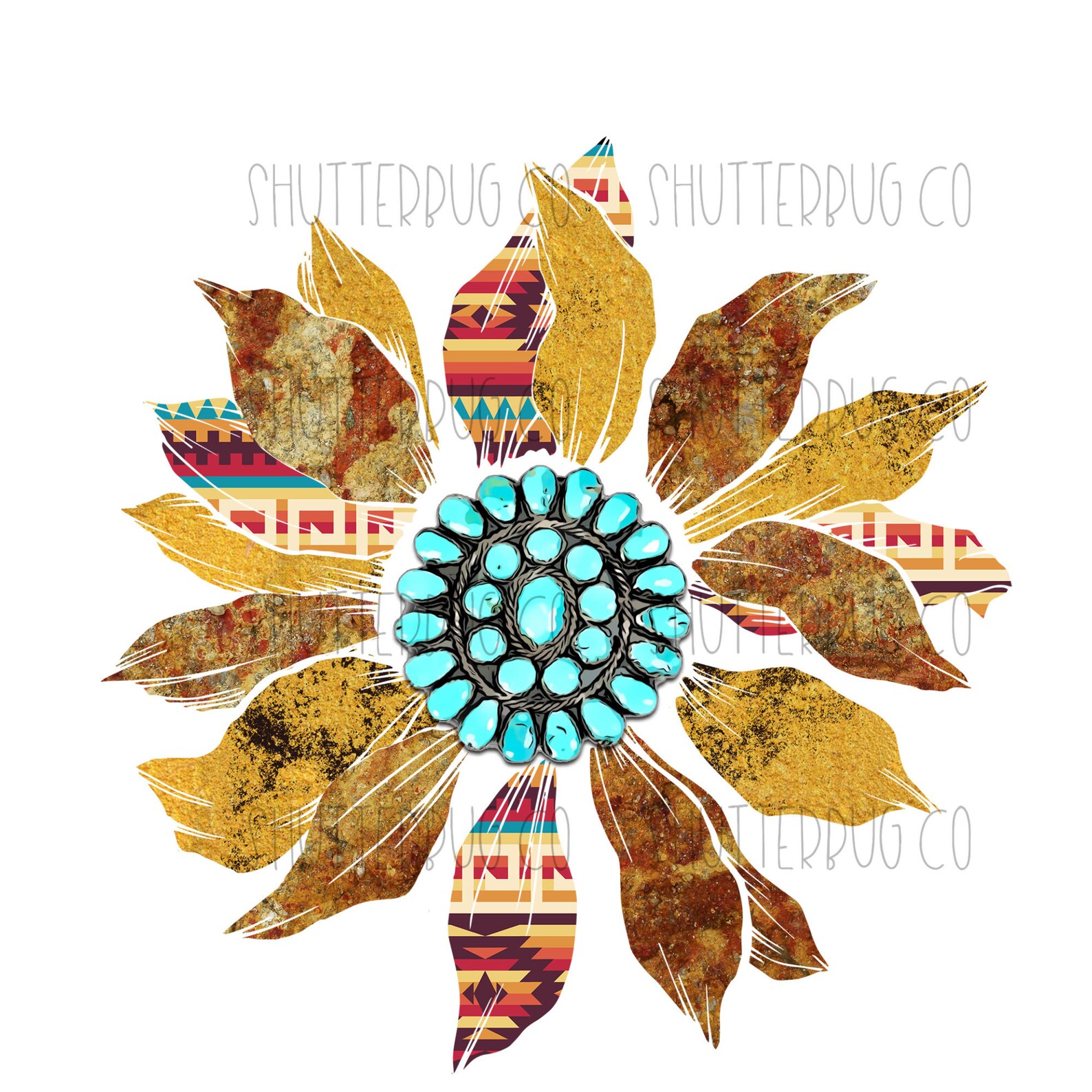 Sunflower PNG, Southwest PNG for Shirts, Sunflower Digital Download ...