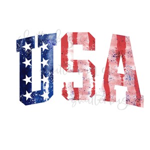 USA PNG, July Fourth, Independence Day, Patriotic Design, Summer PNG for Shirts, Red White and Blue, Stars and Stripes, American Flag