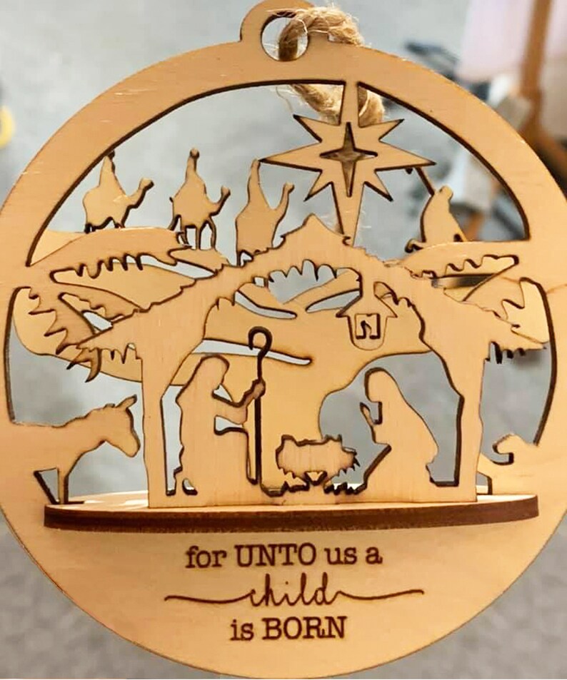 3D Nativity Christmas Ornament Laser Cut File SVG | Etsy