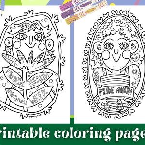 Awareness Days coloring page bundle for Kids and Adults Printable / Digital Download