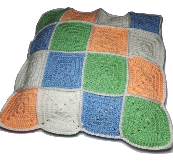 Granny Square Crochet Cushion Crochet Cushion Crochet Couch Etsy