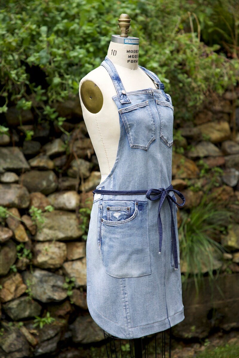 Made to Order Upcycled Denim Apron/barista Apron/kitchen