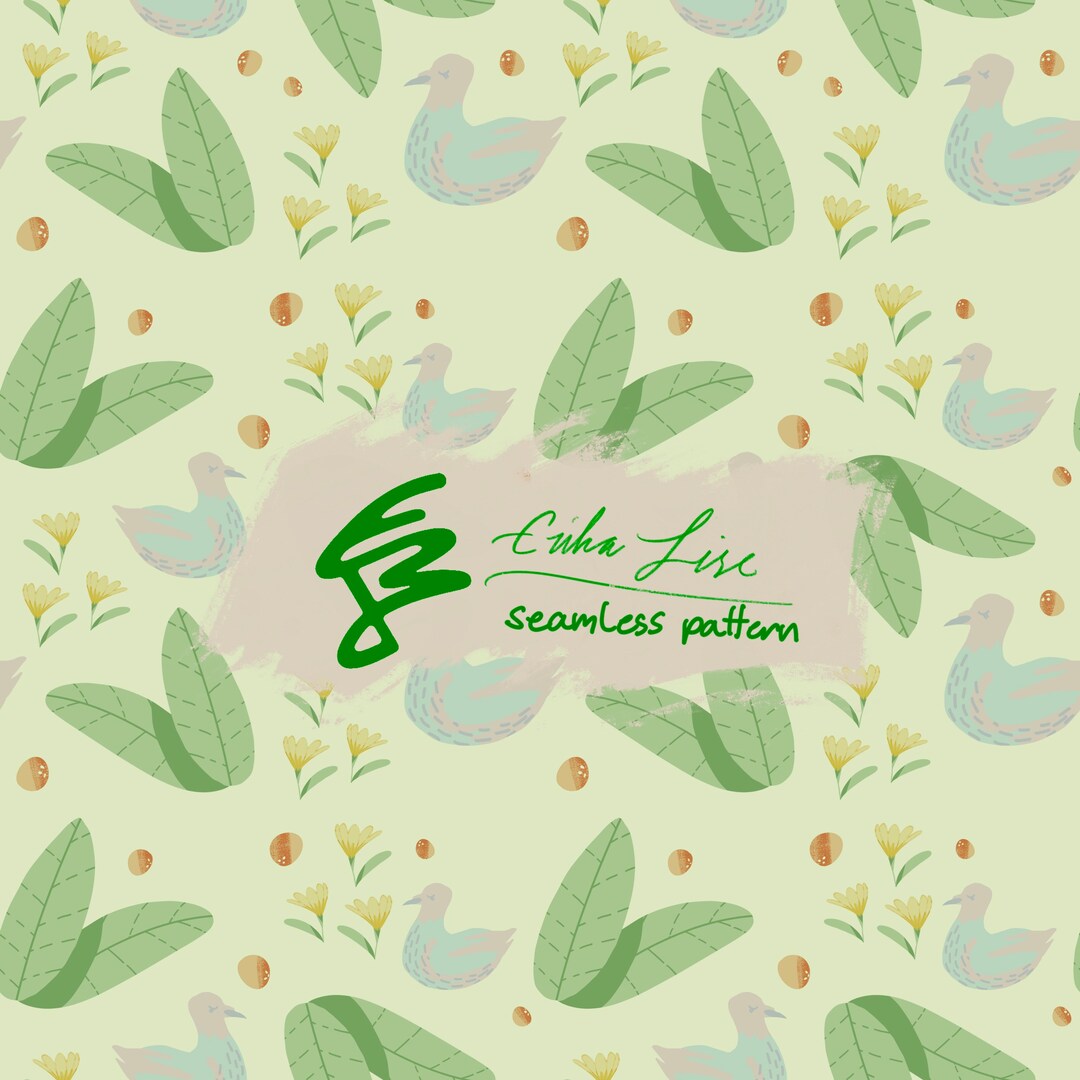 Floral Bird: Digital Repeating Seamless Pattern - Etsy