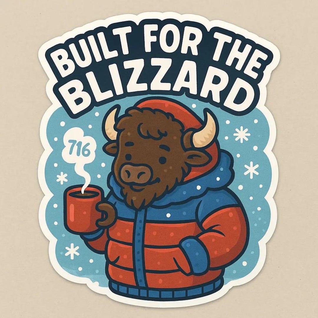 Buffalo “built for the Blizzard” Buffalo, New York 3in Sticker! - Etsy