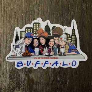 Friends Buffalo Football 3in Sticker