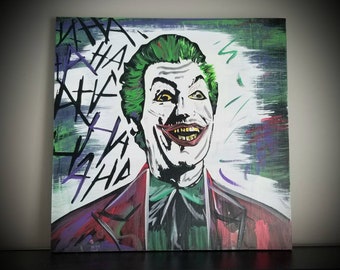 Graffiti Joker Cesar Romero Batman 66 4 x 6 Art Print Neon Clown