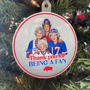 Golden Girls Buffalo Christmas Ornament - Festive Decor for Fans of Both Holiday and Football