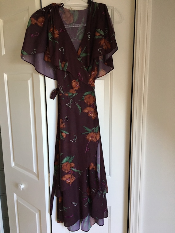 Vintage 70s disco era wrap dress. - image 3