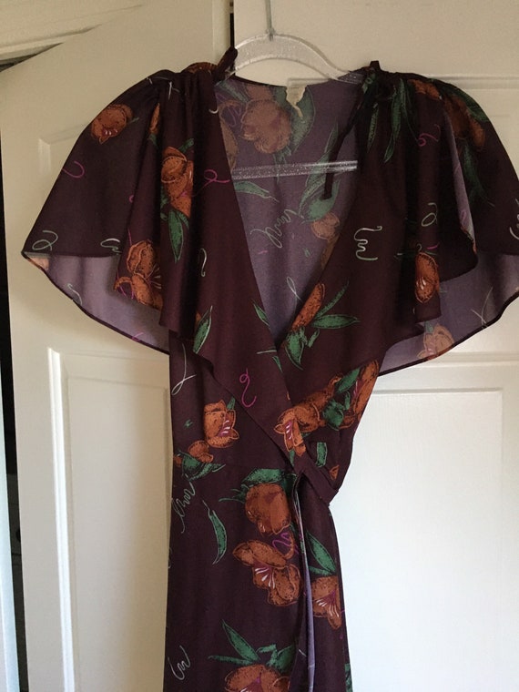 Vintage 70s disco era wrap dress. - image 2