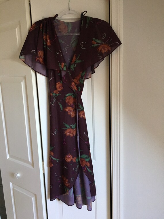 Vintage 70s disco era wrap dress. - image 1