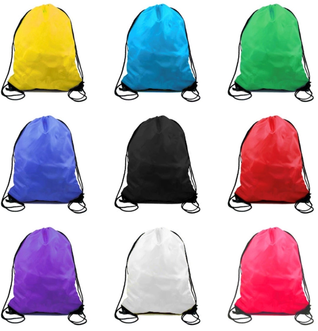 Drawstring Customizable Nylon Backpack Blanks Etsy