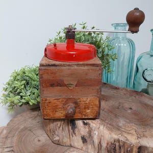Vintage Peugeot Brothers Coffee Grinder: French Kitchen Decor