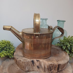 Vintage British made, Messing Gießkanne, Dekoration, Pflanzenzubehör