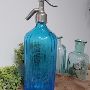 Vintage English soda syphonbottle, collectable bottles, barware