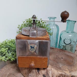 Vintage Peugeot Freres Coffee Grinder: French Kitchen Decoration