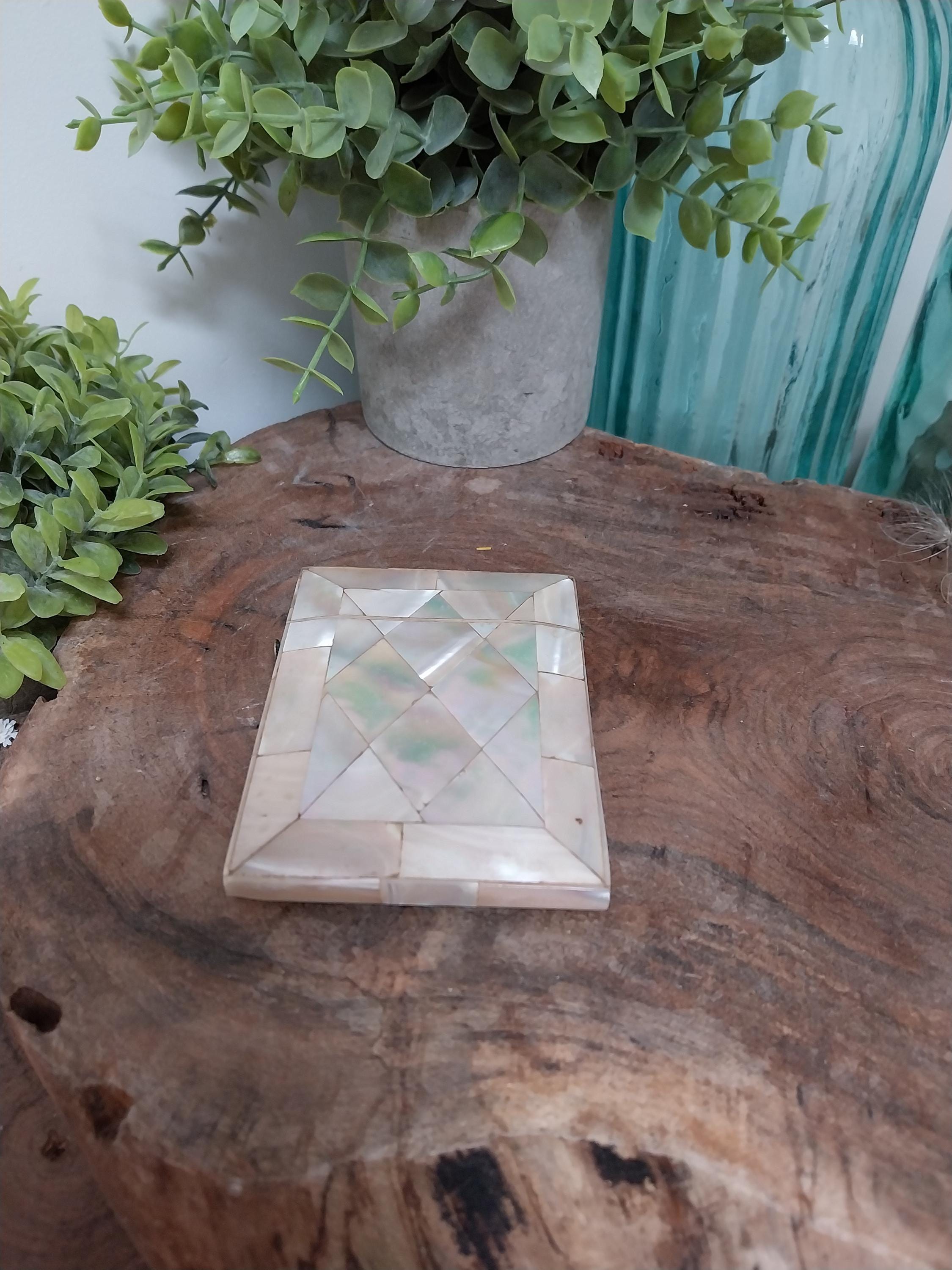 Vintage Mother of Pearl Business Card Holder