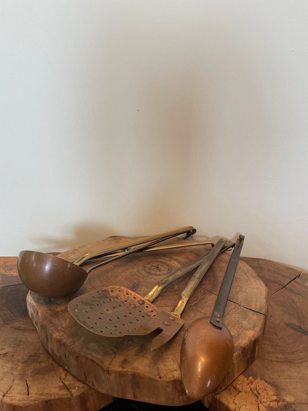 French Copper Utensil Set Utensils Copper Kitchen Etsy