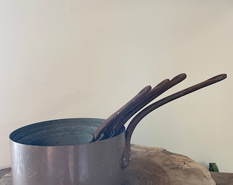 Vintage French Copper Saucepans - Set of 4 - Kitchen Decoration