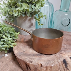 Small vintage french copper saucepan, copper, saucepan, kitchen decoration