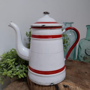 vintage french enamel jug, enamelware, kitchen decoration, Enamel Jug, Enamel Kitchen, Enamel Decoration, Country Kitchen