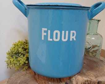 ヴィンテージ エナメル 小麦粉缶 - キッチン用品 - ホーム