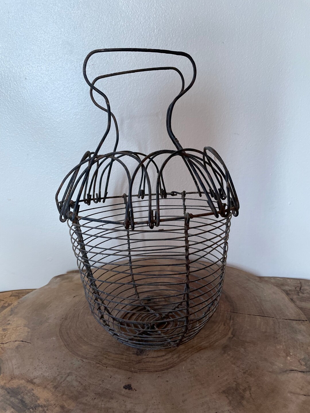 Vintage French Wire Egg Basket Egg Basket Egg Storage Etsy