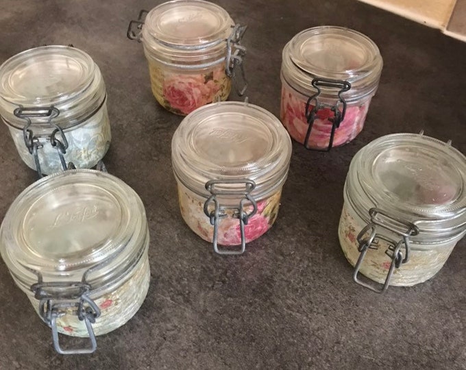 Glass Golden Harvest canisters | Etsy