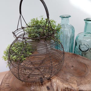 Wire Egg Basket: Vintage Farmhouse Kitchen Storage