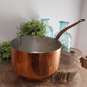 Large copper saucepan, copper, saucepans, kitchen decoration, Copper Kitchen, Country Kitchen