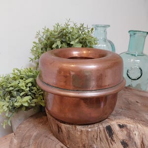 Molde de cobre vintage para tartas, decoración del hogar, cocina de cobre, repostería, moldes para cocinar