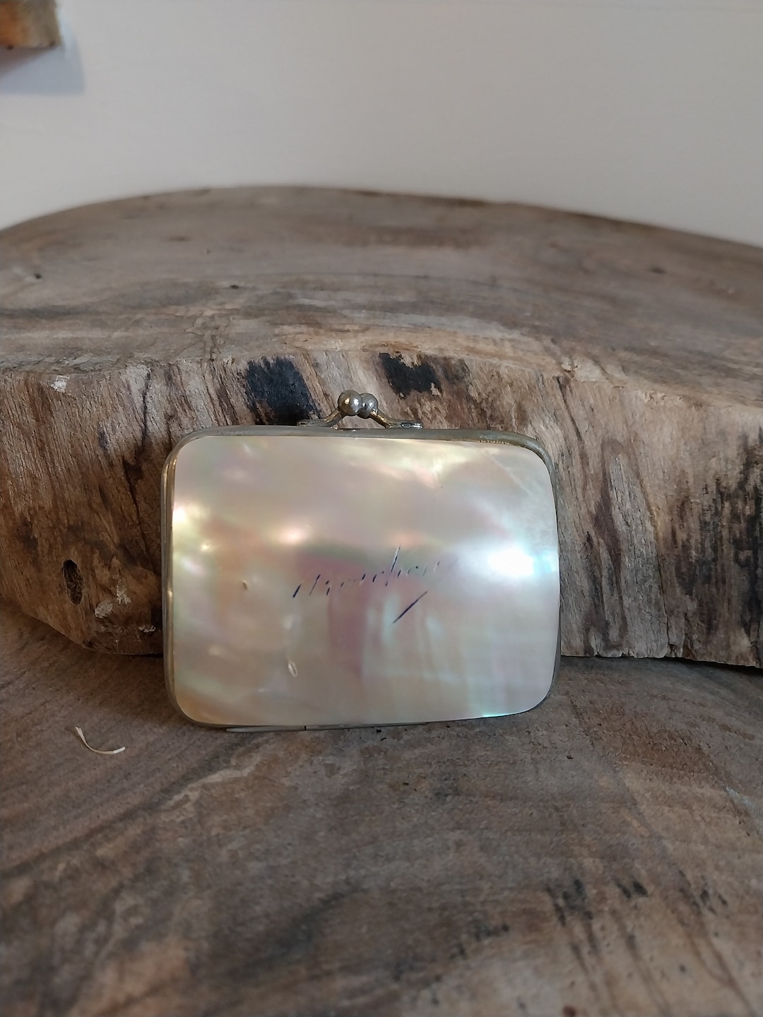 Vintage Beaded Mother Of Pearl Bag