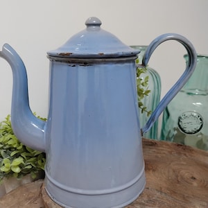 vintage french enamel jug, enamel, kitchen decoration, jug