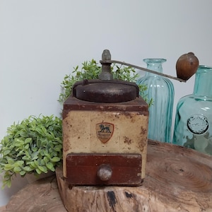 Vintage Peugeot Freres Coffee Grinder: French Kitchen Decor
