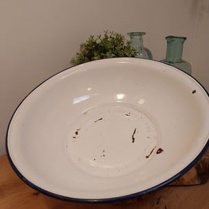 Large french enamel bowl, enamel, bowls, Home Decoration