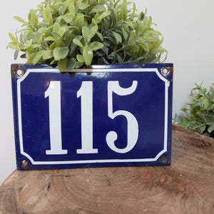 French enamel Number 115 house plaque, French Enamel, House Number