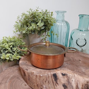 Small Copper Pot with Lid