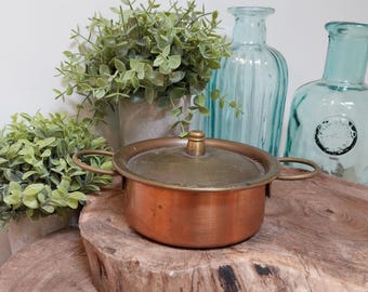 Small Copper Pot with Lid