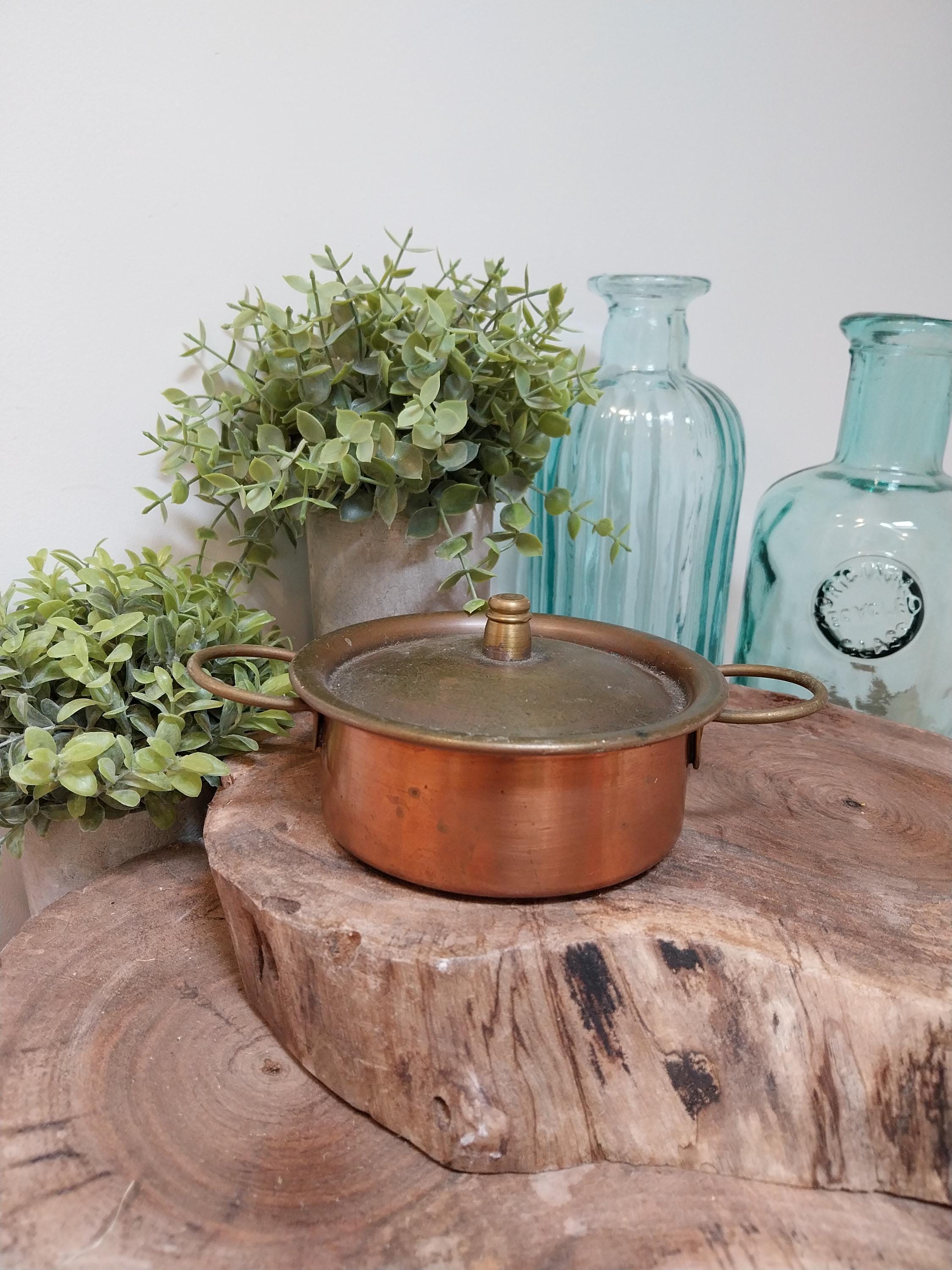 銅鍋蓋付き 蓋付き小型銅鍋 - Etsy 日本