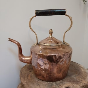 Small victorian copper kettle, Copper Kettle, Copper Kitchen, Kettle, Kitchen Decoration, Country Kitchen