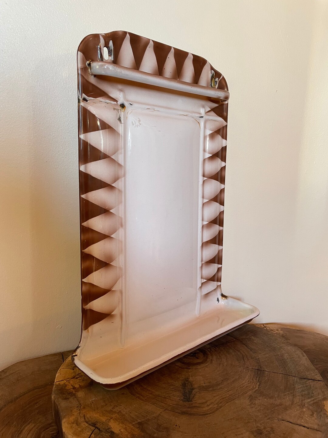 Vintage French Kitchen Utility Rack With Drip Tray, Kitchen Decoration