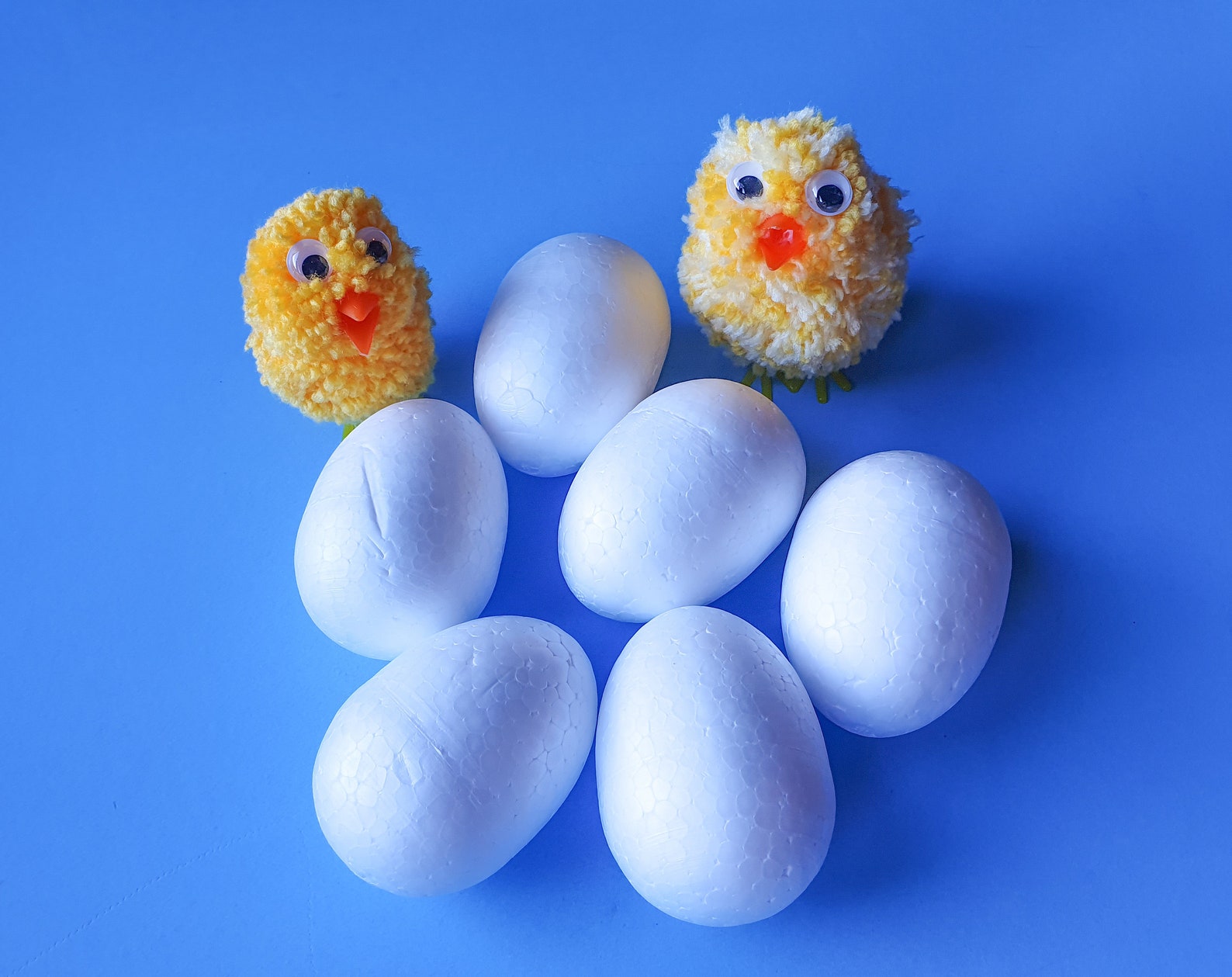 Polystyrene Eggs Easter Eggs 7mm Set of 6 Eggs to Decorate Easter